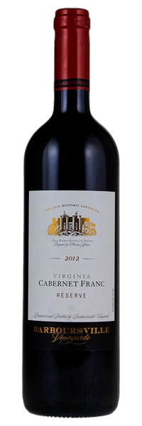 2012 Barboursville Vineyards Reserve Cabernet Franc, 750ml