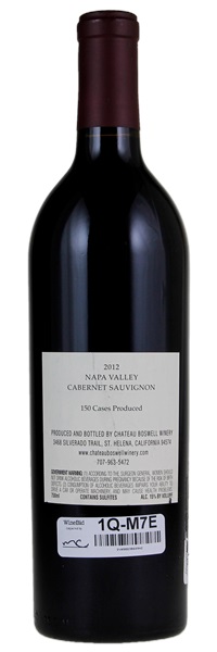 2012 Chateau Boswell At Anchor Cabernet Sauvignon, 750ml