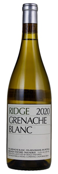 2020 Ridge Adelaida Vineyard Grenache Blanc, 750ml