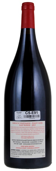 2015 Hirsch Vineyards East Ridge Pinot Noir, 1.5ltr