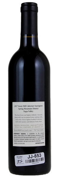 2017 Stony Hill Spring Mountain District Cabernet Sauvignon, 750ml
