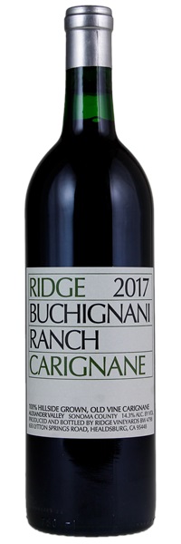 2017 Ridge Buchignani Ranch Carignane ATP, 750ml