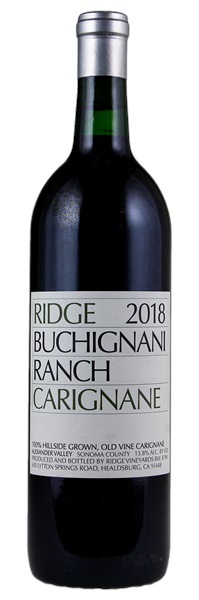 2018 Ridge Buchignani Ranch Carignane ATP, 750ml
