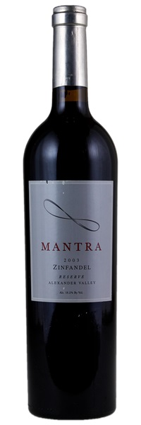 2003 Mantra Reserve Zinfandel, 750ml