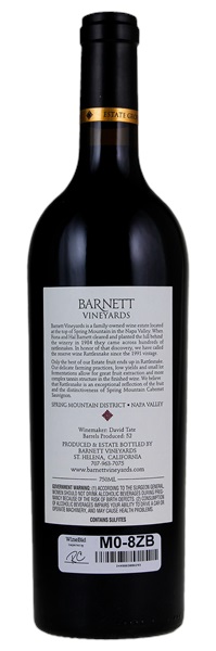 2017 Barnett Vineyards Rattlesnake Cabernet Sauvignon, 750ml