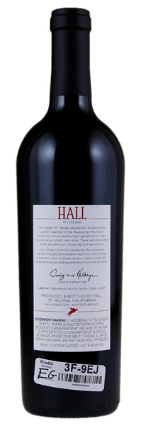 2018 Hall Mount Veeder Cabernet Sauvignon, 750ml