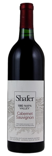 1980 Shafer Vineyards Cabernet Sauvignon, 750ml