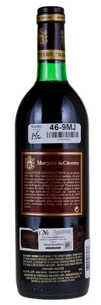 1986 Marques de Caceres Rioja Gran Reserva, 750ml