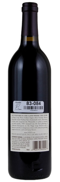 2007 Stag's Leap Wine Cellars Fay Vineyard Cabernet Sauvignon, 750ml