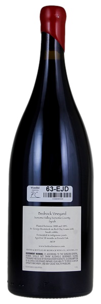 2013 Bedrock Wine Company Bedrock Vineyard Ancient Vine Syrah, 1.5ltr