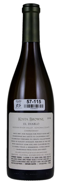 2018 Kosta Browne Observation Series El Diablo Chardonnay, 750ml