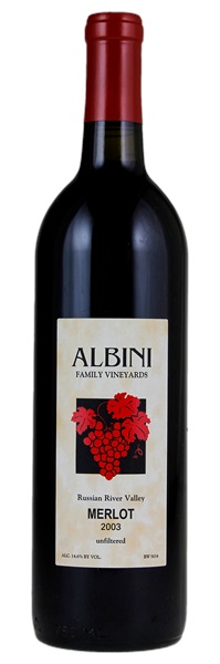 2003 Albini Family Vineyards Russian River Valley Merlot, 750ml
