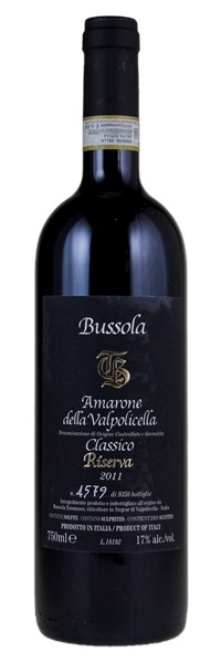 2011 Tommaso Bussola Amarone della Valpolicella Classico Riserva TB, 750ml