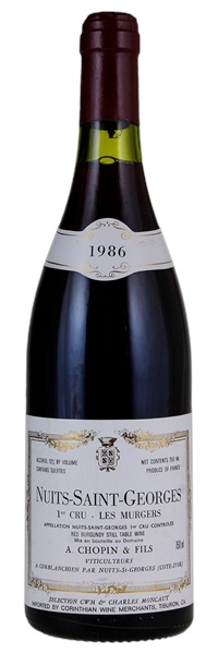 1986 A. Chopin & Fils Nuits-St.-Georges Les Murgers, 750ml