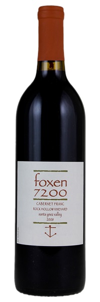 2008 Foxen 7200 Rock Hollow Vineyard Cabernet Franc, 750ml