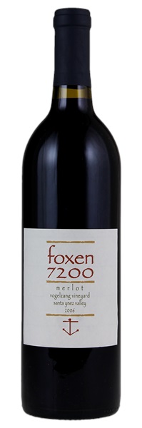 2006 Foxen 7200 Vogelzang Vineyard Merlot, 750ml
