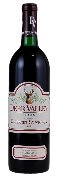 1988 Deer Valley Cabernet Sauvignon, 750ml