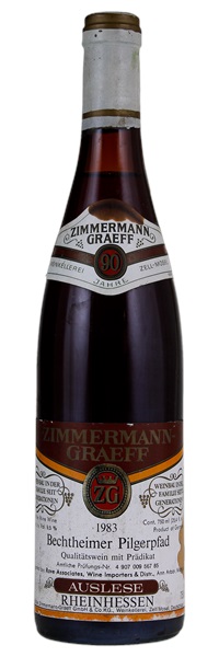 1983 Zimmermann-Graeff Bechtheimer Pilgerpfad Riesling Auslese #67, 750ml