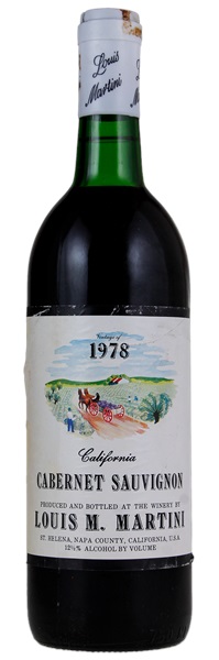 1978 Louis M. Martini California Cabernet Sauvignon, 750ml