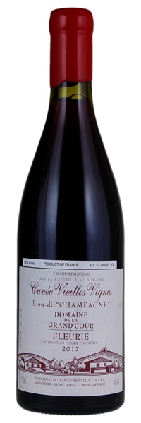 2017 Domaine De La Grand Cour (Jean-Louis Dutraive) Fleurie Lieu-dit Champagne Cuvee Vieilles Vignes, 750ml