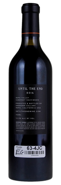 2016 Unknown Cellars Until The End, 750ml