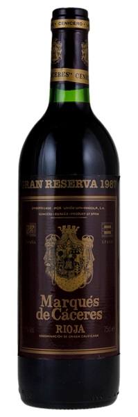 1987 Marques de Caceres Rioja Gran Reserva, 750ml