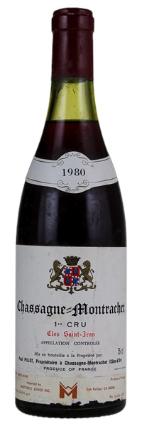 1980 Paul Pillot Chassagne-Montrachet Clos Saint-Jean Rouge, 750ml