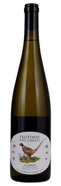 2011 Teutonic Wine Company Crow Valley Vineyard Riesling, 750ml
