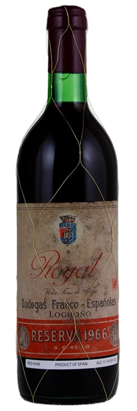 1966 Franco-Espanolas Rioja Royal Reserva, 750ml