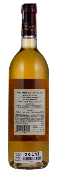 2009 Lopez de Heredia Rioja Vina Gravonia Crianza Blanco, 750ml