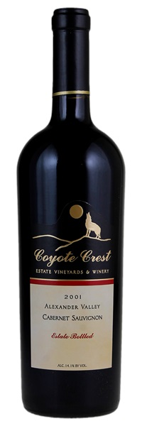 2001 Coyote Crest Estate Bottled Cabernet Sauvignon, 750ml