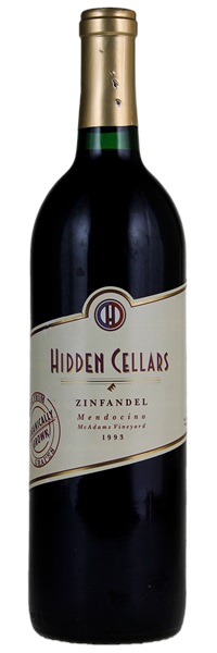 1993 Hidden Cellars McAdams Vineyard Zinfandel, 750ml