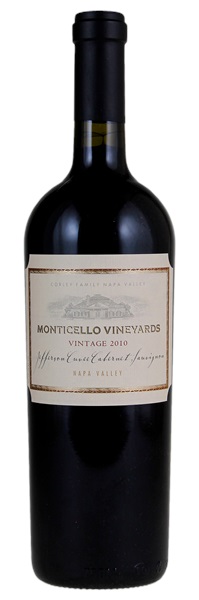 2010 Monticello Vineyards Jefferson Cuvee Cabernet Sauvignon, 750ml