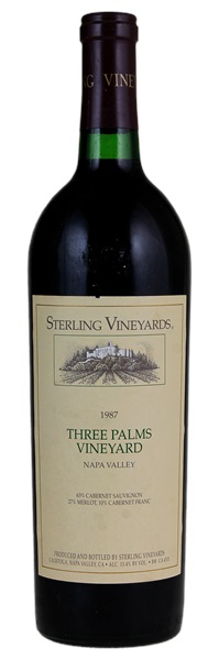 1987 Sterling Vineyards Three Palms Vineyard Red, 750ml