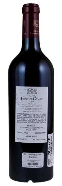 2011 Château Pontet-Canet, 750ml