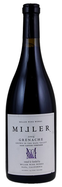 2004 Miller Wine Works Sage Canyon Grenache, 750ml