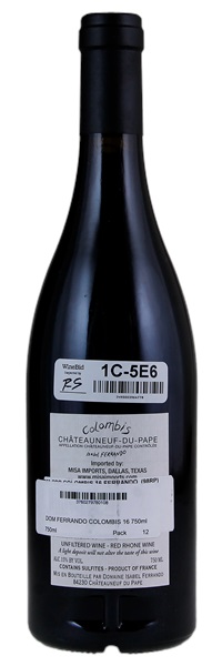 2016 Famille Isabel Ferrando Châteauneuf-du-Pape Colombis, 750ml