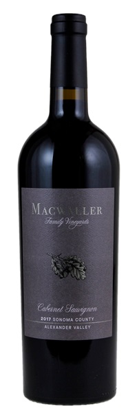 2017 Macwaller Family Vineyards Cabernet Sauvignon, 750ml