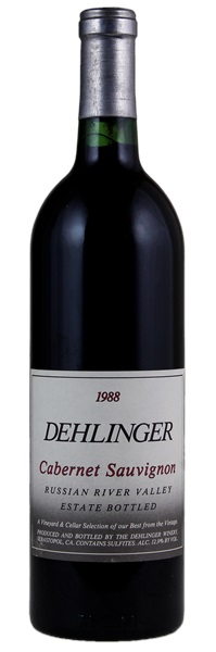 1988 Dehlinger Cabernet Sauvignon, 750ml