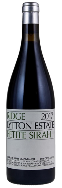 2017 Ridge Lytton Estate Petite Sirah, 750ml