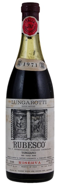1971 Lungarotti Torgiano Rubesco Riserva, 750ml