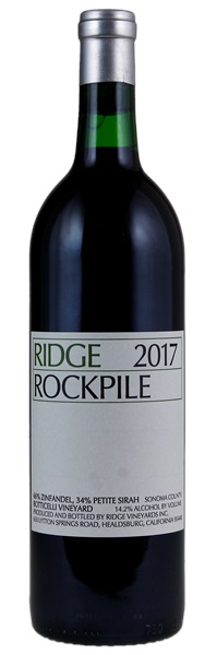 2017 Ridge Rockpile Botticelli Vineyard Zinfandel Blend, 750ml