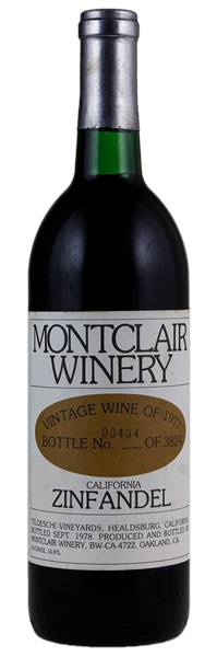 1977 Montclair Winery Teldeschi Vineyards Zinfandel, 750ml