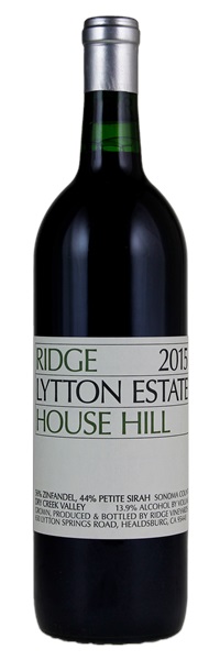 2015 Ridge Lytton Estate House Hill, 750ml
