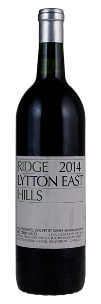 2014 Ridge Lytton East Hills, 750ml