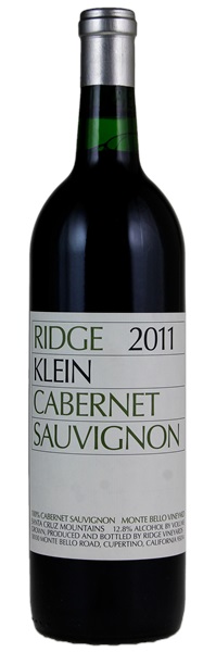 2011 Ridge Klein Cabernet Sauvignon, 750ml