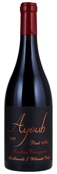 2019 Ayoub Brittan Vineyard Pinot Noir, 750ml