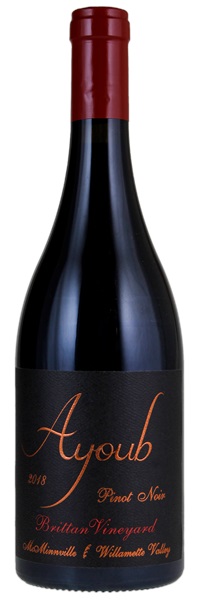 2018 Ayoub Brittan Vineyard Pinot Noir, 750ml