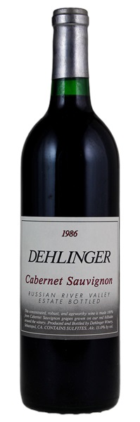 1986 Dehlinger Cabernet Sauvignon, 750ml
