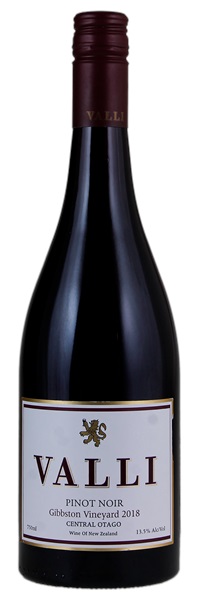 2018 Valli Gibbston Vineyard Pinot Noir (Screwcap), 750ml